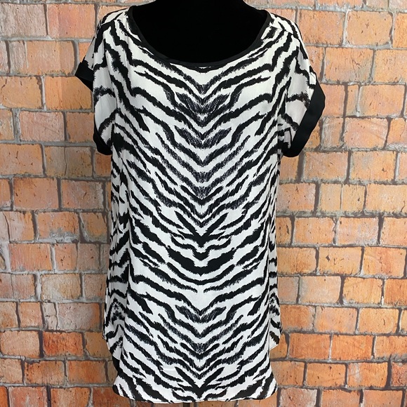Express Tops - Express Zebra Print Top